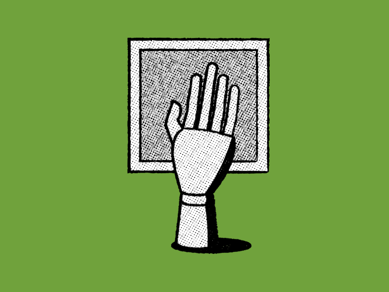hand green background